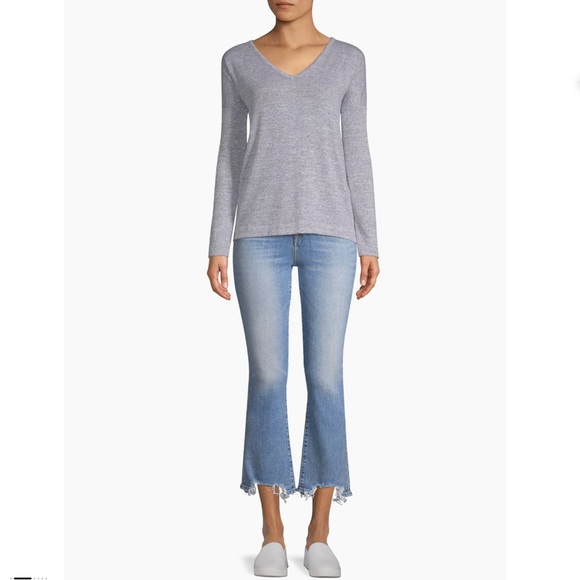 7FAM High Rise Slim Kick Flare Cropped‎ Jeans - Picture 1 of 5